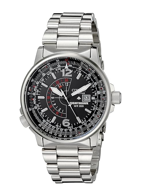 Citizen Men's BJ7000-52E Nighthawk Stainless Steel Eco-Drive Watch