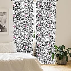 Lunarable Groovy Window Curtains, Grunge Looking