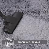 Aspire Homeware Grey Fluffy 120x170 Rug Non Slip Large Modern Shaggy view 7
