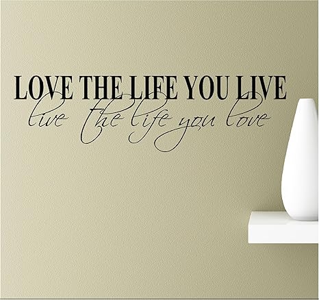 Amazon Com Love The Life You Live Live The Life You Love Vinyl Wall Art Inspirational Quotes Decal Sticker Home Kitchen Amazon Com Love The Life You Live Live The Life You Love Vinyl Wall Art Inspirational Quotes Decal Sticker Home Kitchen