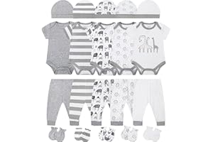 ABeCue Baby Boy Layette Essentials Set Newborn Girl Clothes Pack Infant Gift Sets 20-Piece