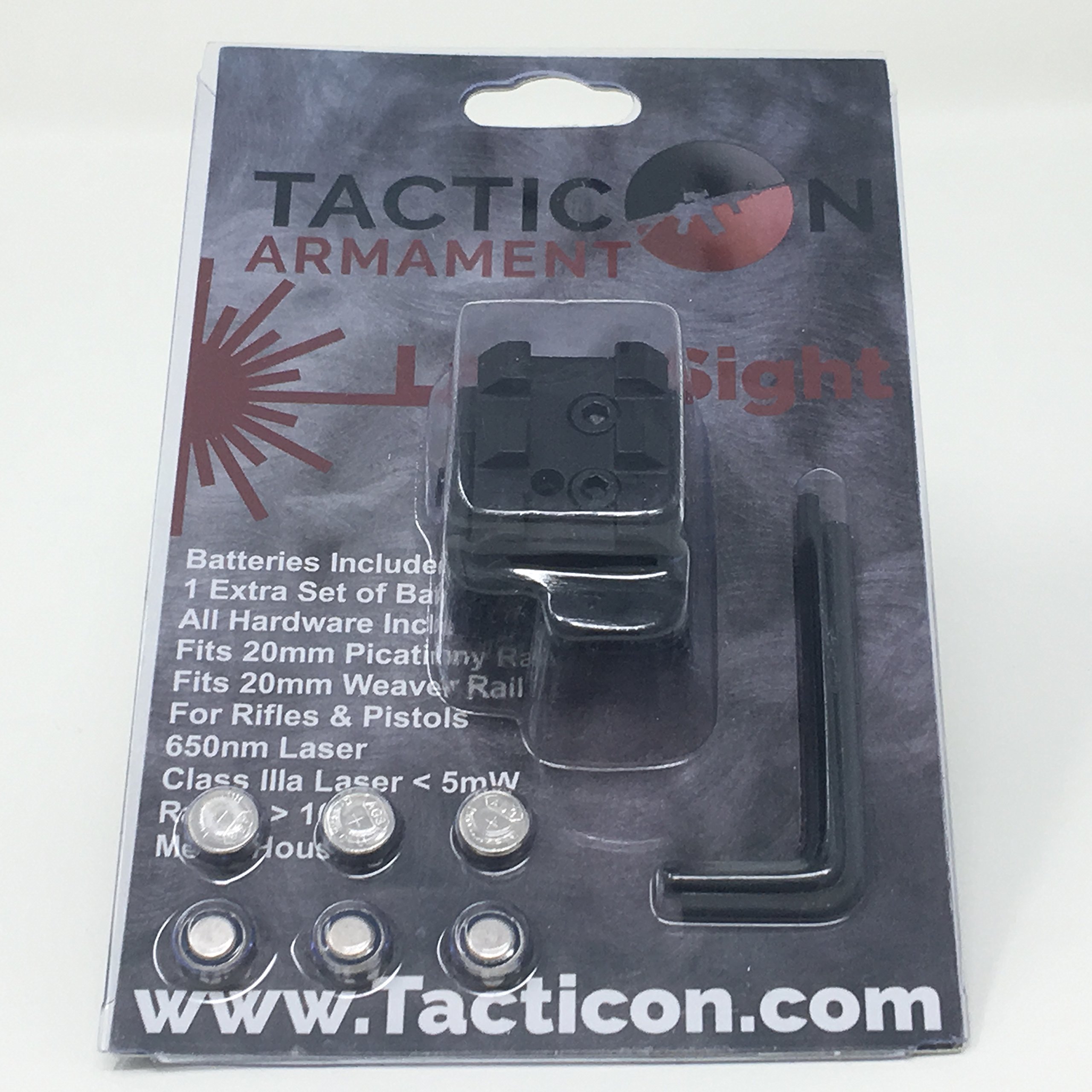 TACTICON Laser Sight Rifle Handgun Weaver or Picatinny Rail Red Dot Lazer Sight Pistol