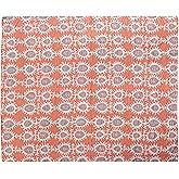 Creative Co-Op Patterned Cotton Voile Throw, Orange