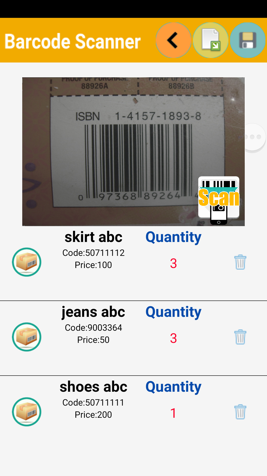 BARCODE for Android