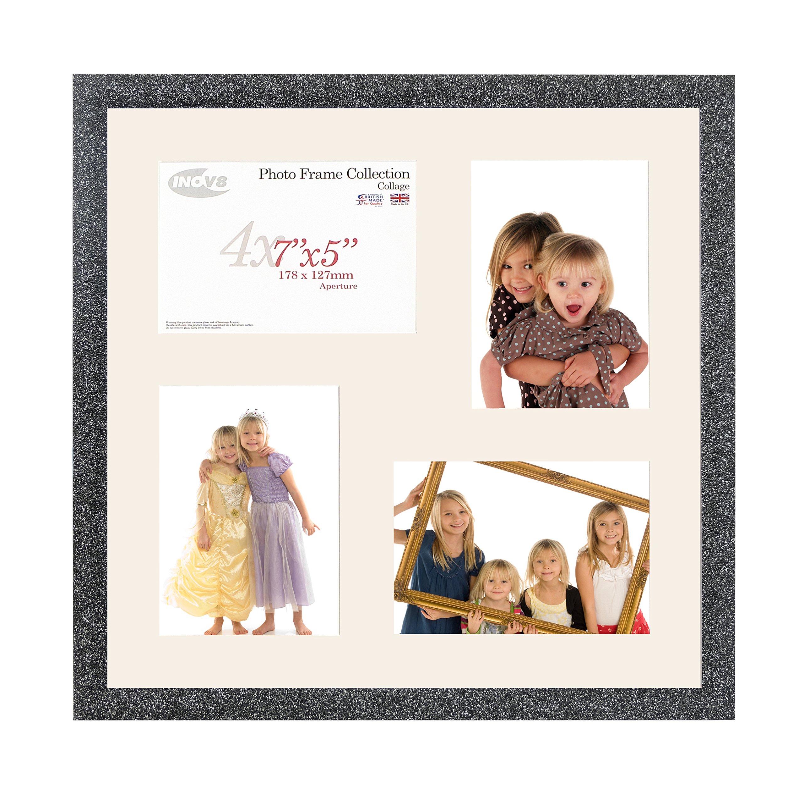 Inov8 Framing British Made Photo Frame Moonlight Graphite Holds Picture 16"x16" Collage