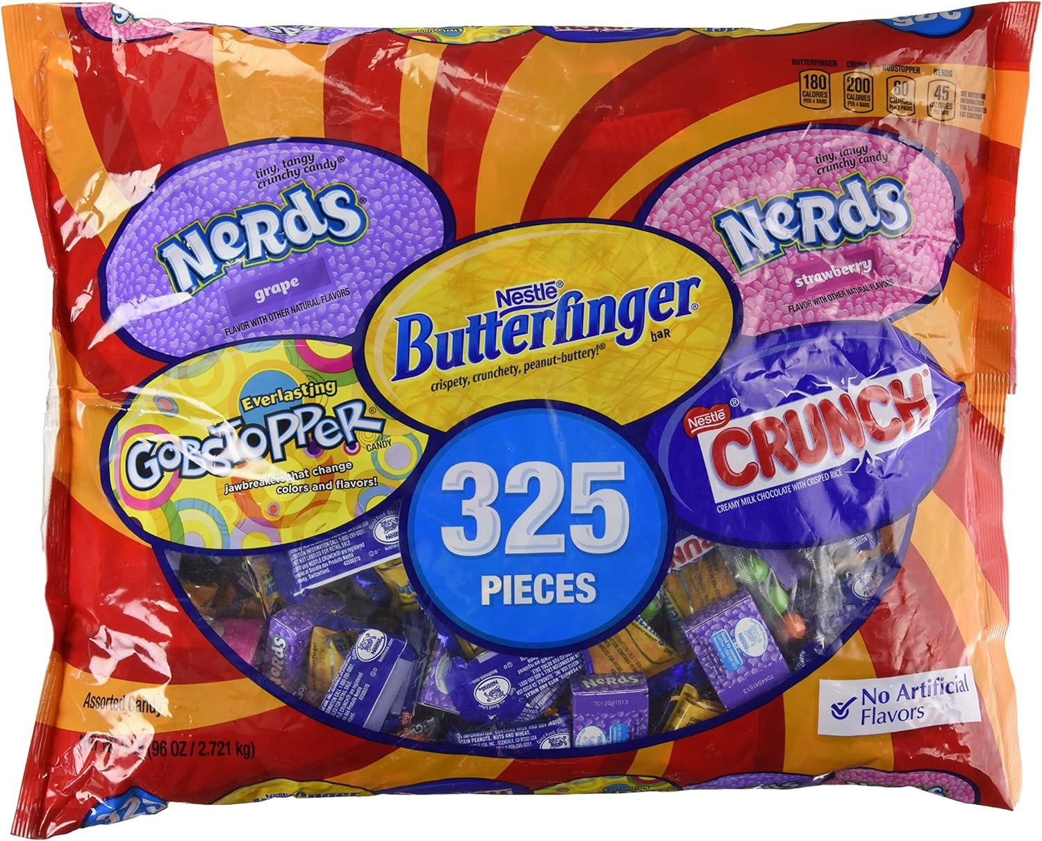 Nestle Assorted Halloween Chocolate/Sugar Candy, 325 Count (96 Oz Each ...