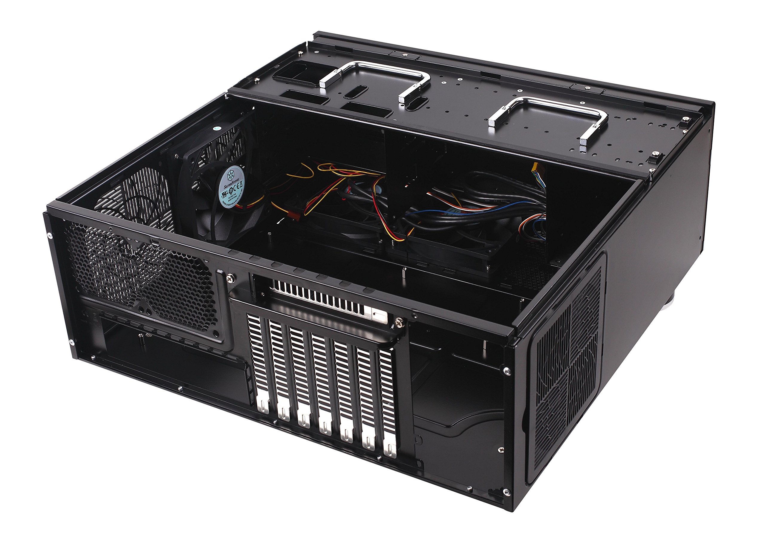 SilverStone Technology GD07B Home Theater Computer Case with Lockable Aluminum Front Panel for E-ATX/ATX/Micro-ATX Motherboards GD07B-x