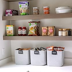 NaturalCozy Storage Cubes 11 Inch Cotton Rope Woven