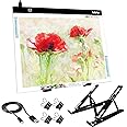 Mlife A3 Light Board Kits for Diamond Art Painting, Tracing Light Box, Light Up Tracing Pad, Diamond Art Painting Light Board for Drawing, Sketching, Animation with Foldable Stand & 4 Fasten Clips