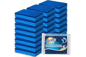 Cleaning Scrub Sponge by Scrub-it - Non-Scratch - Scrubbing Dish Sponges Use for Kitchens, Bathroom & More - 24 Pack