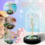 Childom Colorful Rainbow Roses In Glass Dome - Mothers Day Gifts For Mum view 4