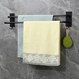 JS Towel Rail Self Adhesive Double 43.5cm Stainless Steel Black view 7