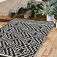 SAND MINE Reversible Mats, Plastic Straw Rug, Modern Area Rug, Large Floor Mat and Rug for Outdoors, RV, Patio, Backyard, Dec