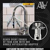 AquaVaria 3 Function Kitchen Tap Spray Head 360 Swivel Extender Silver view 5
