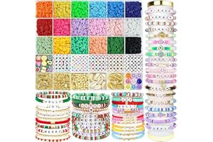 OHOME Stocking Stuffers - 5300 Clay Beads Bracelet Making Kit,Arts and Crafts for Kids Ages 8-12,Christmas Gifts Crafts Games Toys for 3-10 Year Old Birthday,Christmas Gifts for Grandkids