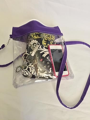 clear purple bag