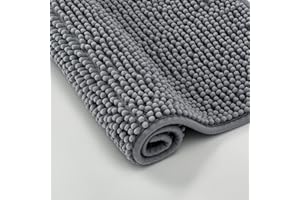 Home Beyond & HB design - Chenille Bath Rug Mat - Super Soft Non-Slip Absorbent Quick Dry Machine Washable Bathroom Mat,16x24