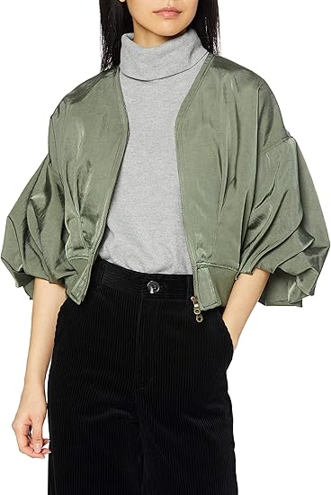 Amazon スタイリング パフスリーブ ショートブルゾン 16wfj4018 レディース Kki 日本 F Free サイズ コート ジャケット 通販