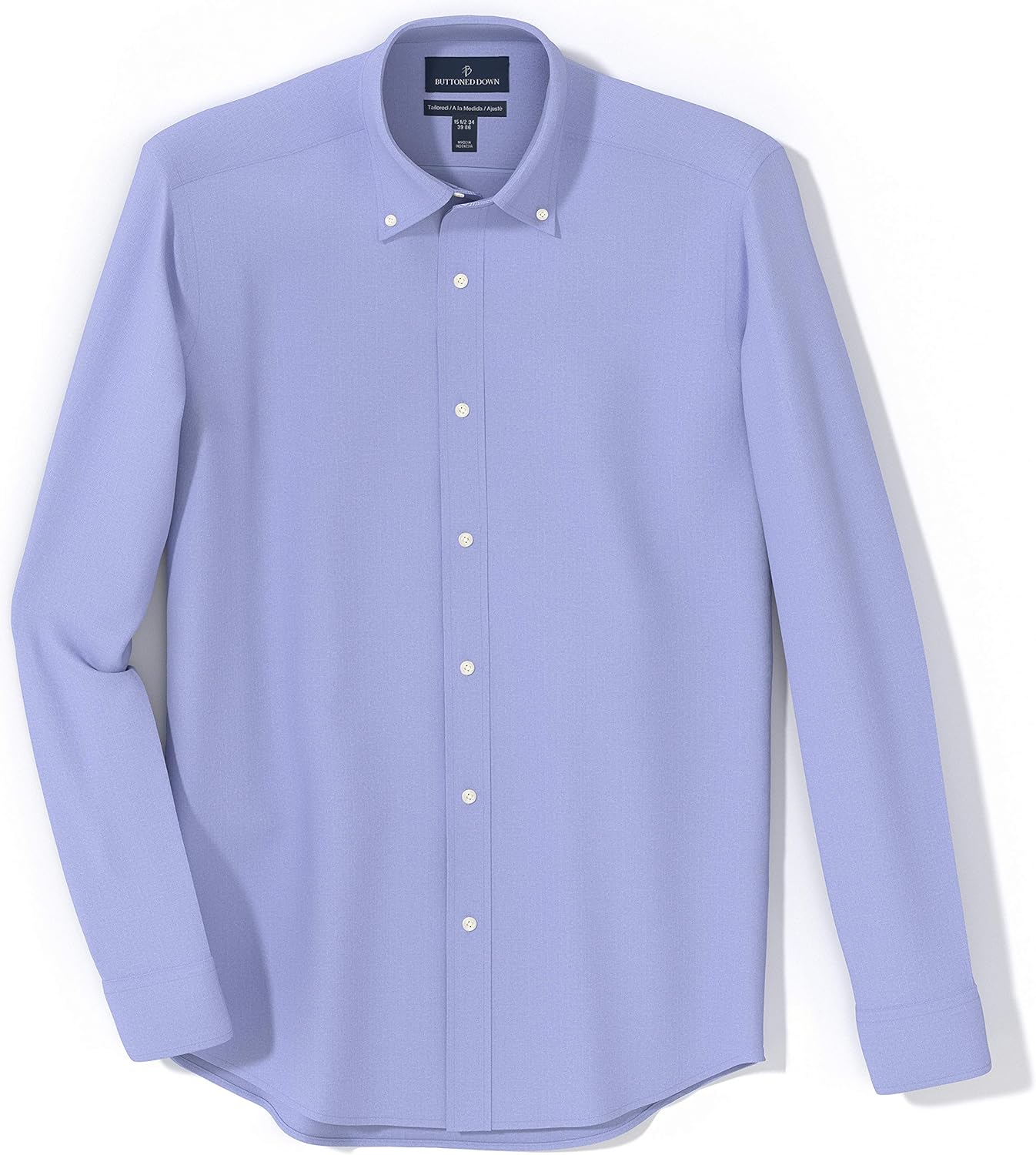  Brand - Buttoned Down Men's Tailored-Fit Button Collar Pinpoint Non-Iron Dress Shirt: Clothing