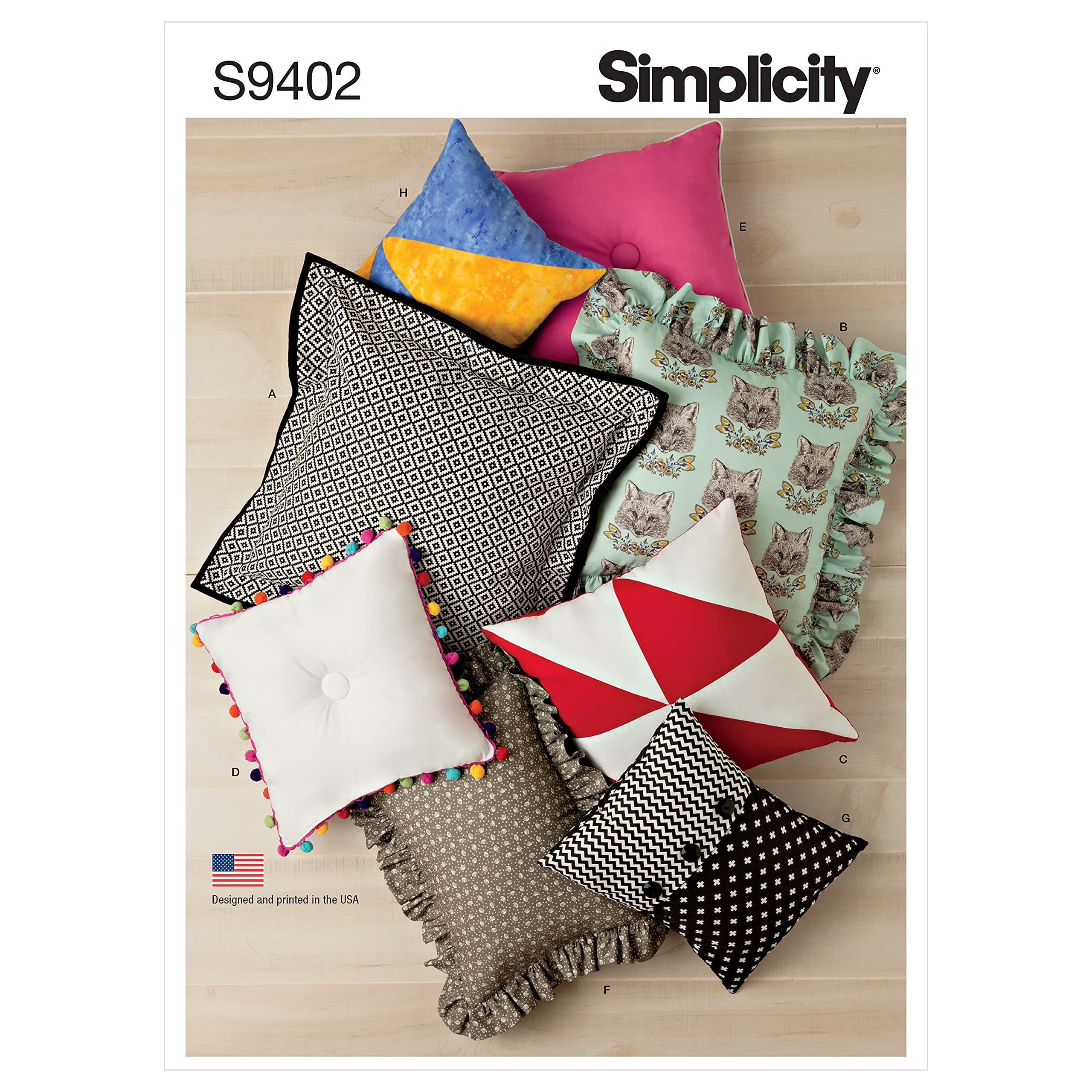 Simplicity Sewing Pattern S9402 Easy Cushions