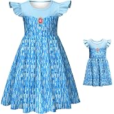 LQSZ Doll and Girl Matching Princess Dress Outfits for Girls and 18" Matching Doll and Girl Clothes