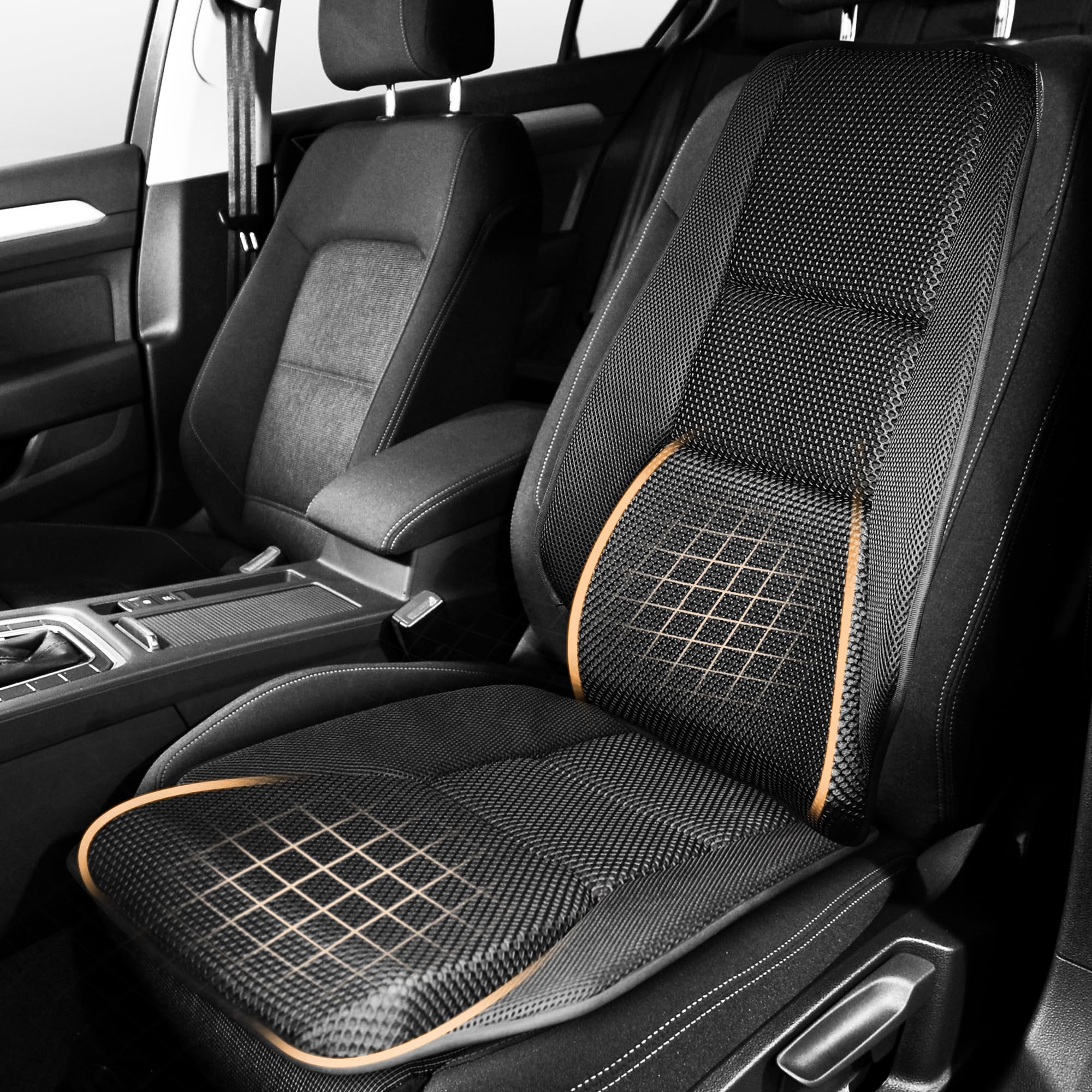 Photo 1 of ***(STOCK PHOTO FOR REFERENCE ONLY/ ITEM WILL DIFFER)***LARROUS Car Seat Cushion - Memory Foam Car Seat Pad with Breathable Mesh, Relief Back Pain, Universal Fit, Easy to Install, Cushion Set for SUV/Truck Etc– Black