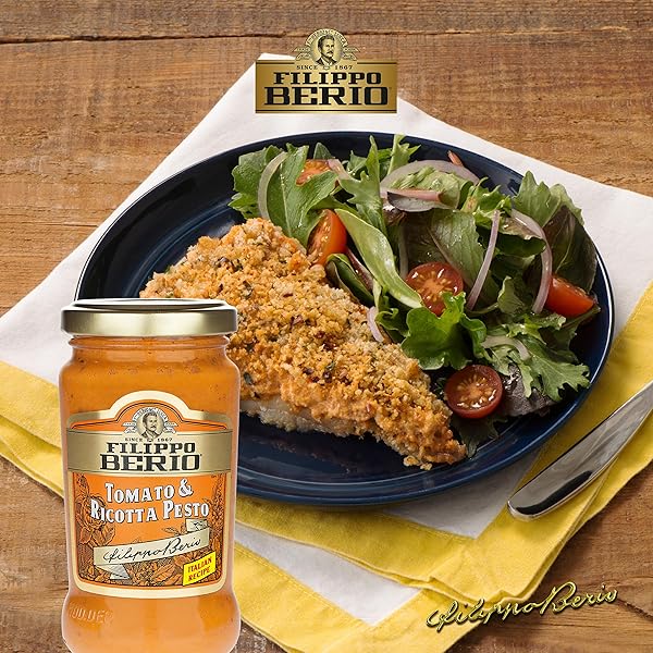 FILIPPO BERIO PESTO, TOMATO & RICOTTA, 6.7 OUNCE GLASS JAR, GLUTEN FREE, NON-GMO