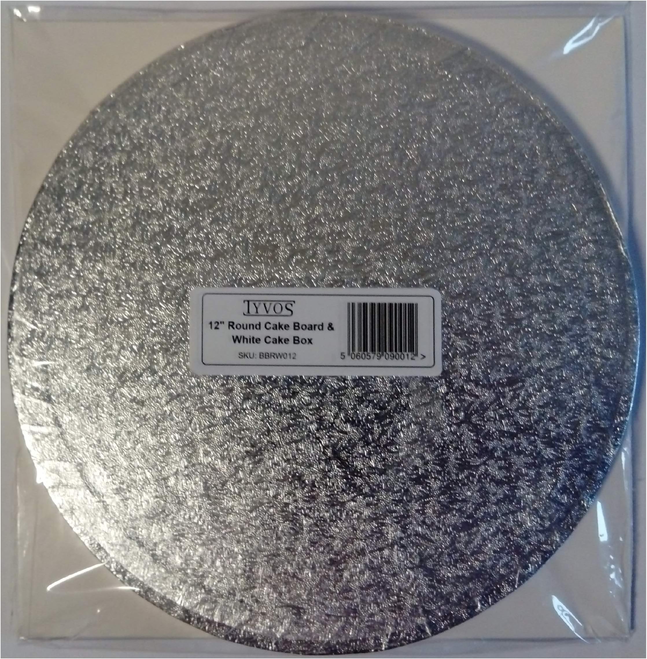 Tyvos 12" Round Cake Board/Drum and White Box