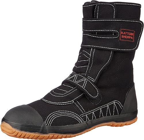 Amazon 富士手袋工業 安全靴 足袋靴 高級綿布生地 高所用 甲ガード付 9950 メンズ Black 安全靴 作業靴