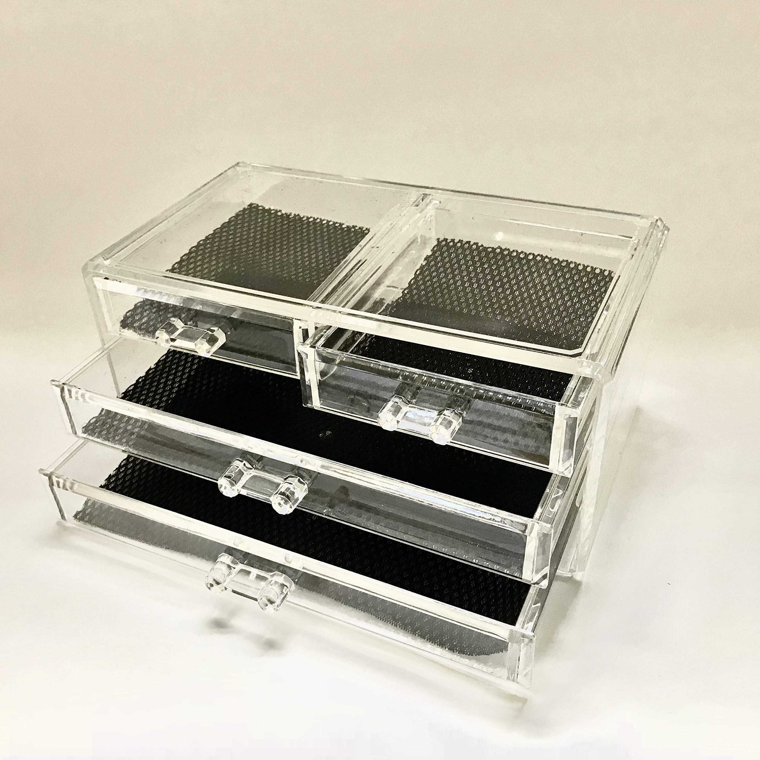 Acrylic Makeup Organizer, Cosmetic Holder and Jewellery Boxes with Drawers
