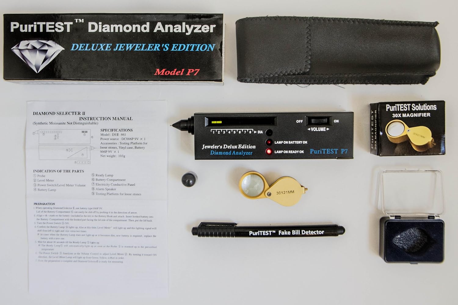 PuriTest Diamond Jewelry Counterfeit Detection Kit Genuine