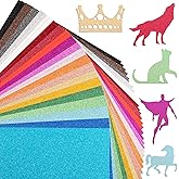40 Sheets Colored Glitter Cardstock - 20 Colors 21.6x27.9CM Letter Size Sparkly 250gsm/92lb Heavyweight Thick Paper for DIY D