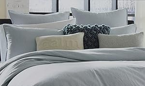 Kenneth Cole Reaction Home Standard Size Pillow Sham from the Mineral Bedding Collection in a Stoney Blue Color