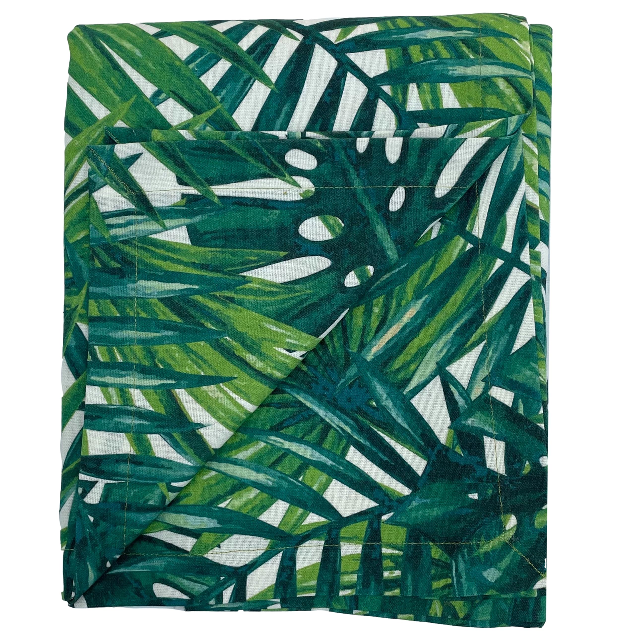 Ragged Rose Cotton Tablecloth for a 6-7 Ft Table - Versatile Table Cloth with Simple Embroidered Hem - Indoor & Outdoor Decor for Living Room, Kitchen, & Garden