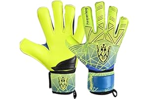 Keeperking Soccer Goalie Goalkeeper Gloves for Kids Boys Youth & Adult,Latex Strong Grip Palms with Removable Finger Spines Protection Children Football Gloves for Training/Match(Sizes 5-10,6 Styles)