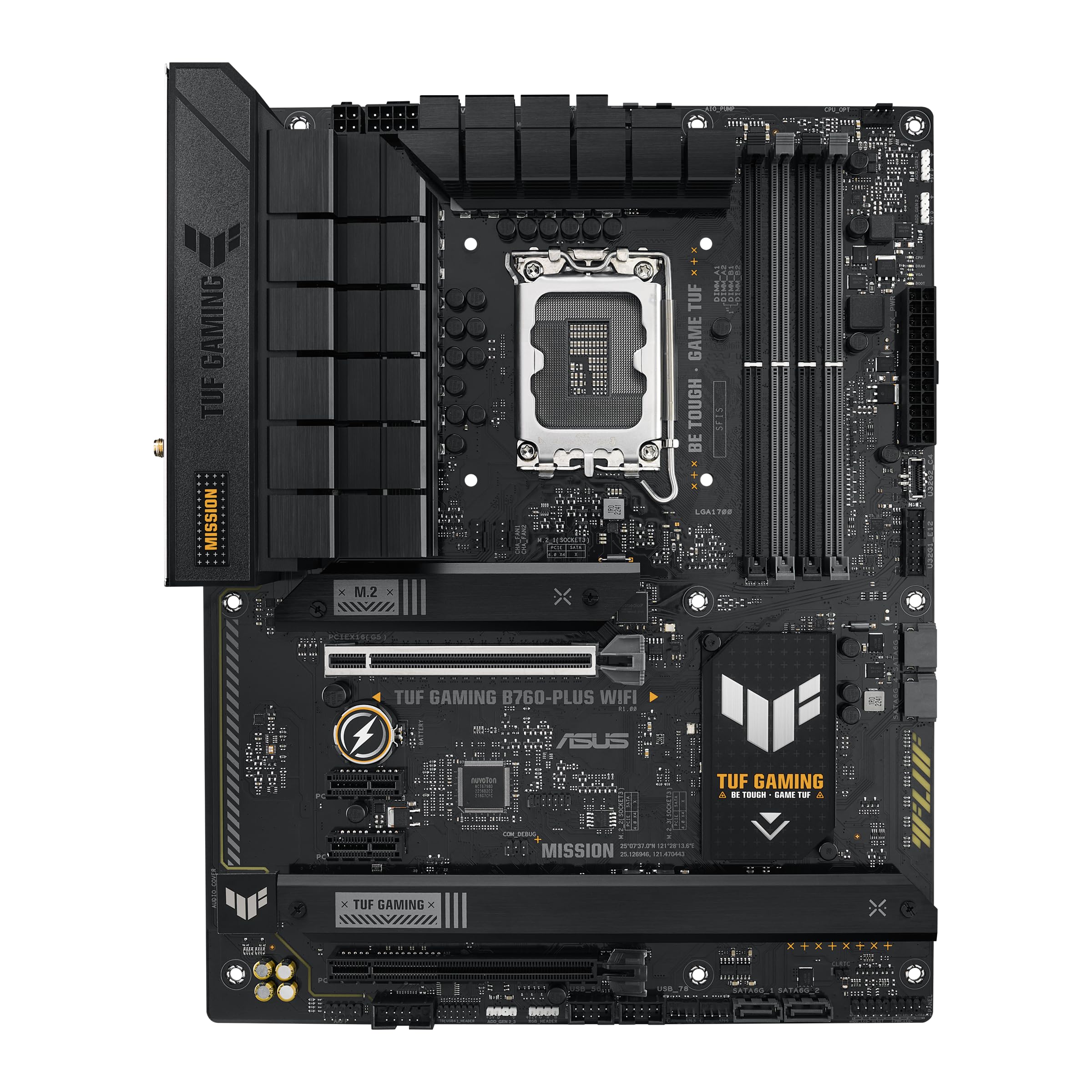 ASUS TUF Gaming B760-PLUS WiFi Mainboard Sockel Intel LGA 1700 (Intel B760, ATX, DDR5 Speicher, PCIe 5.0, 2X M.2, WiFi6, Thunderbolt 4, Aura Sync)