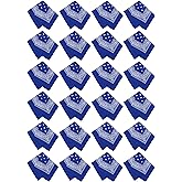 Winterlace 24 Pack Bandanas, Unisex Paisley Scarf Headwrap Handkerchief 22” x 21” Polyester Bulk