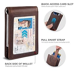 SERMAN BRANDS RFID Blocking Slim Bifold Genuine