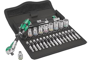 Wera 05004016001 8100 SA 6 Zyklop Metric Speed Ratchet Set, 28 Piece, 1/4" Drive