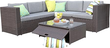 Amazon Com Magari Furniture Mag35 Choc 4 Piece Outdoor Conversation Set Chocolate Garden Outdoor