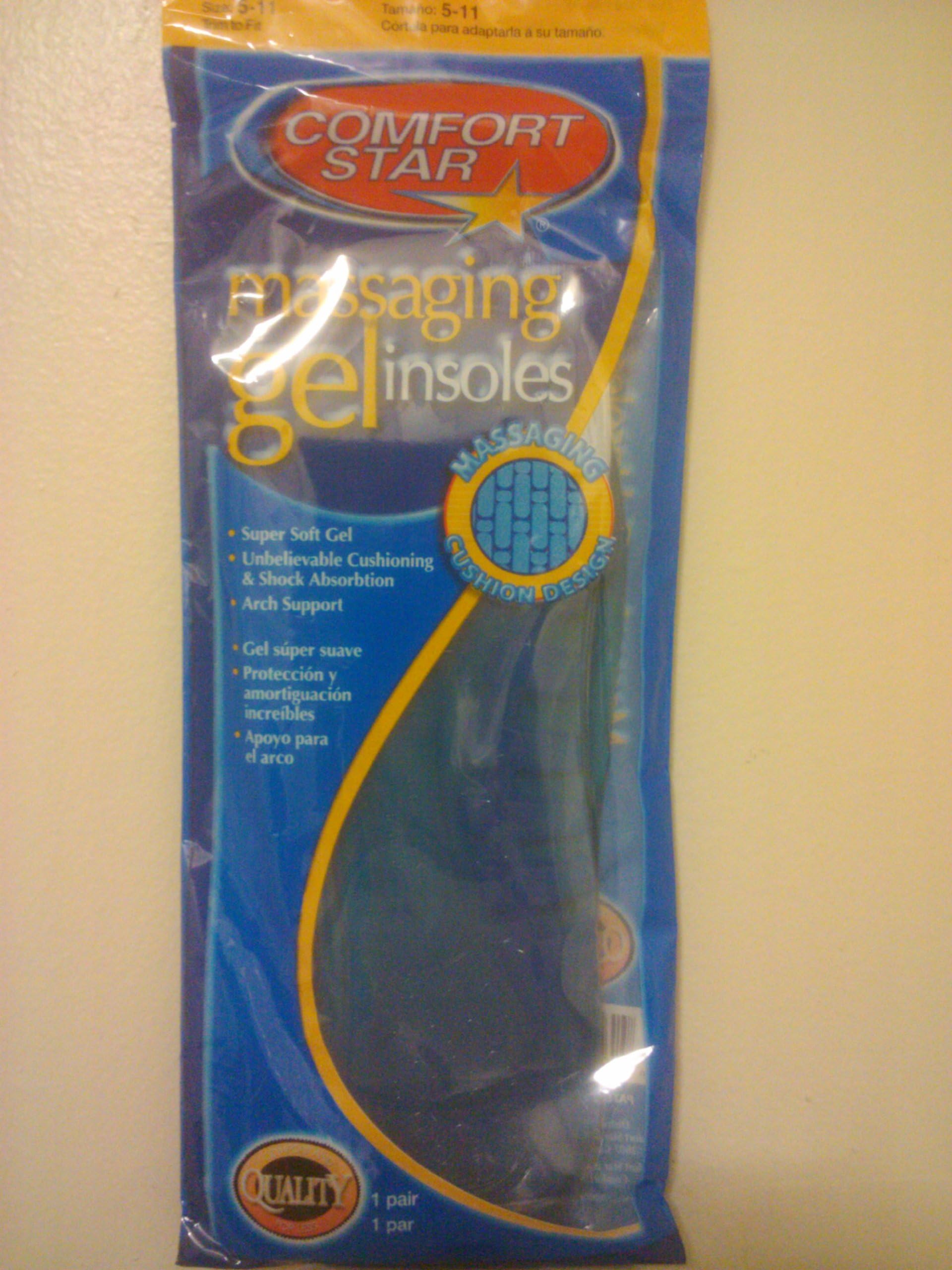 Women's Comfort Star Messaging Gel Insoles... "Advanced Cushion Messaging Design!" (Sizes 5-11)