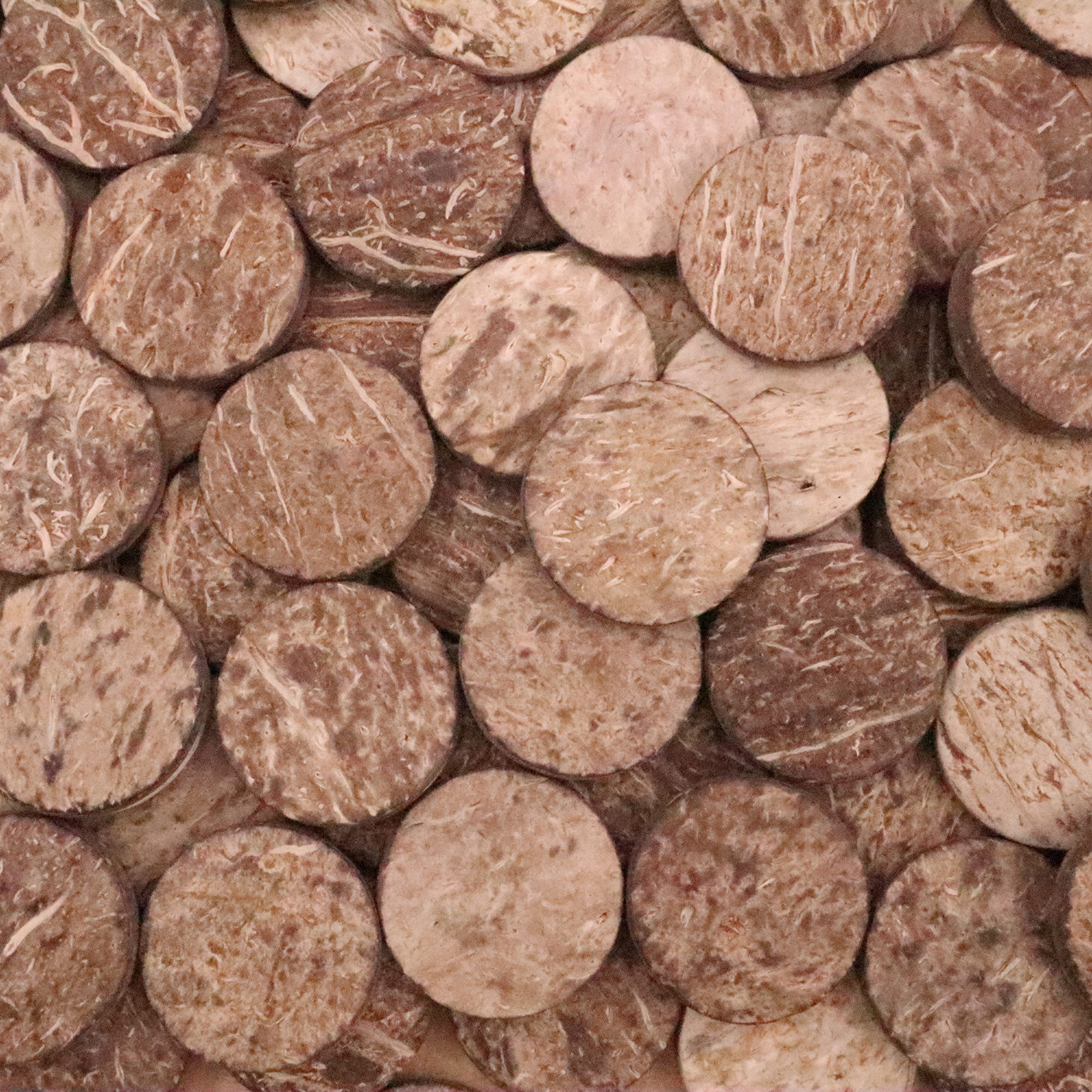 Coconut shell Discs | Natural | 25mm diameter | 250grm bag (Approximately 90 pcs) | Wood crafts | Natural crafts