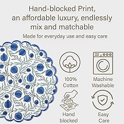Ridhi Queen Blue Bo-ho Round Place Mat Double Layer
