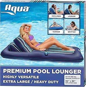 stella & finn aqua chaise premium pool lounger