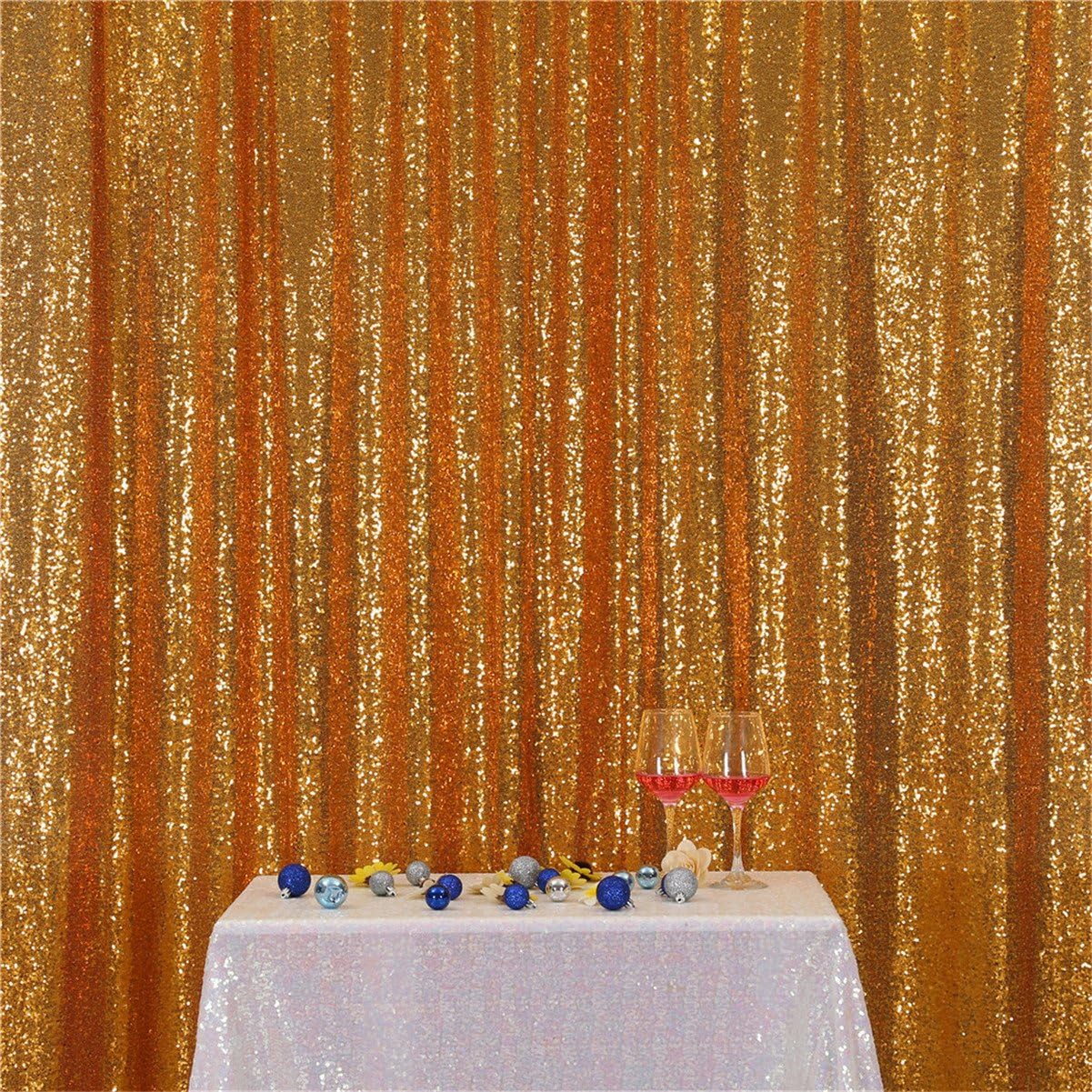 Eternal Beauty Gold Sequin Wedding Backdrop