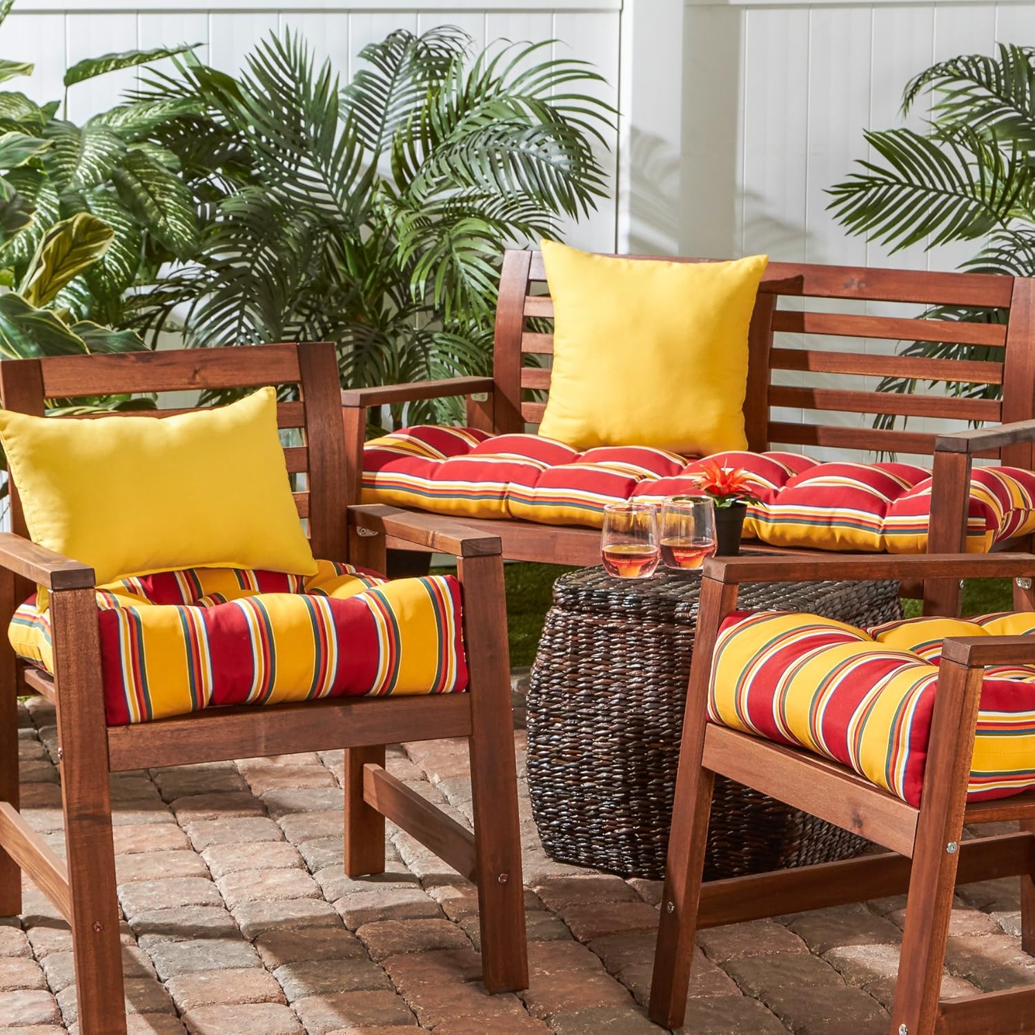 Greendale Home Fashions Az5812 Baltic Paisley 51 Inch Outdoor Bench Cushion Garden Outdoor Cjp Org In