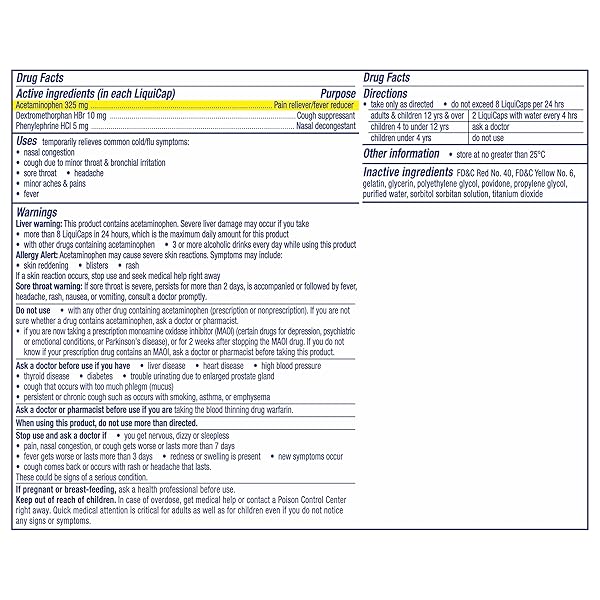 VICKS DAYQUIL COUGH COLD AND FLU RELIEF 48 LIQUICAPS (PACKAGING MAY VARY) (OLD)