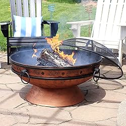 Sunnydaze 30-Inch Large Outdoor Fire Pit - Wood