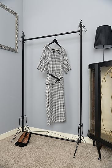 Vintage Stil Shabby Chic Kleiderstange Viktorianischer Kleidung Einfach Schiene Lang Schwarz Amazon De Kuche Haushalt