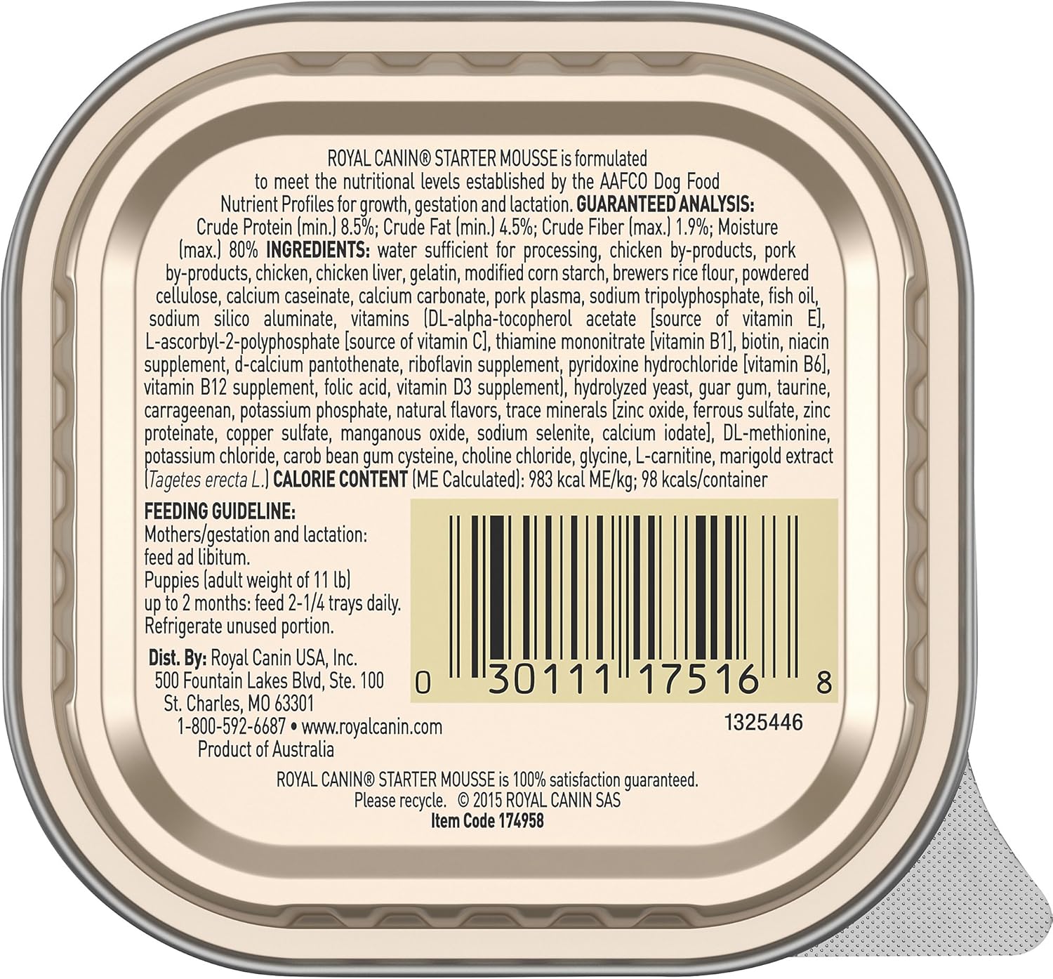 royal canin mousse puppy